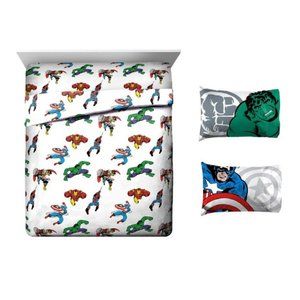 Marvel Comics FULL Sheet Set Captain America, Incredible Hulk, Spider-Man, Thor